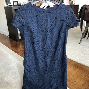 Banana Republic Navy Blue Lace Dress